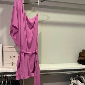 Show Me Your MuMu One-Shoulder Pink Dress